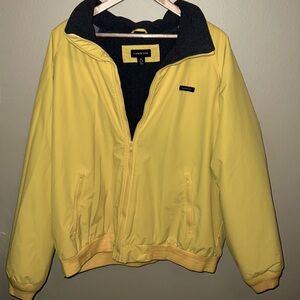 Vintage Yellow Lands’ End Thermacheck Lined Jacket | Size XL 45-48